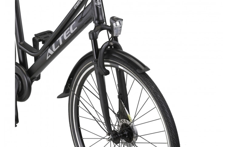 Damesfiets Altec Omega Plus 28"/56 cm/Zwartmat/284625