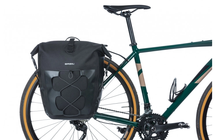 Enkele Fietstas Basil Navigator Waterproof Zwart 25-31 Liter