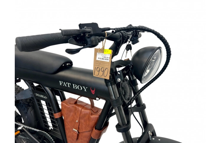 DIABLO E-BIKE, FAT BOY, MATT-BLACK/BLACK, 15,6AH 48V 748,8WH