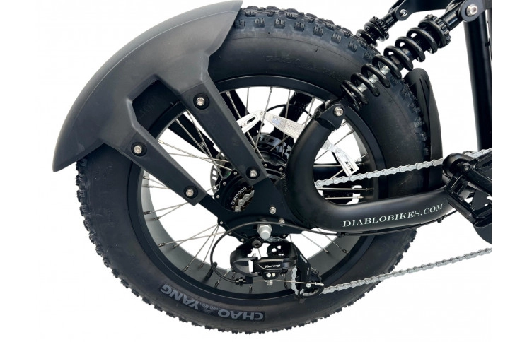 DIABLO E-BIKE, FAT BOY, MATT-BLACK/BLACK, 15,6AH 48V 748,8WH