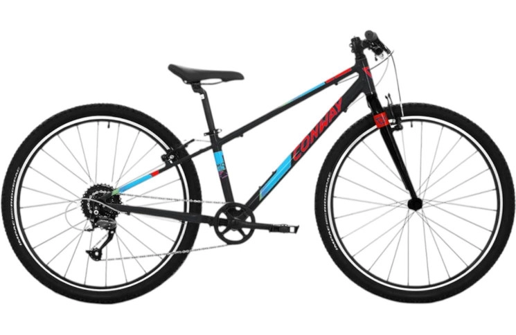 CONWAY MTB kinder- / jeugdfiets MS 260 rigid 26"/38cm/9/zwart metallic - rood/02890275