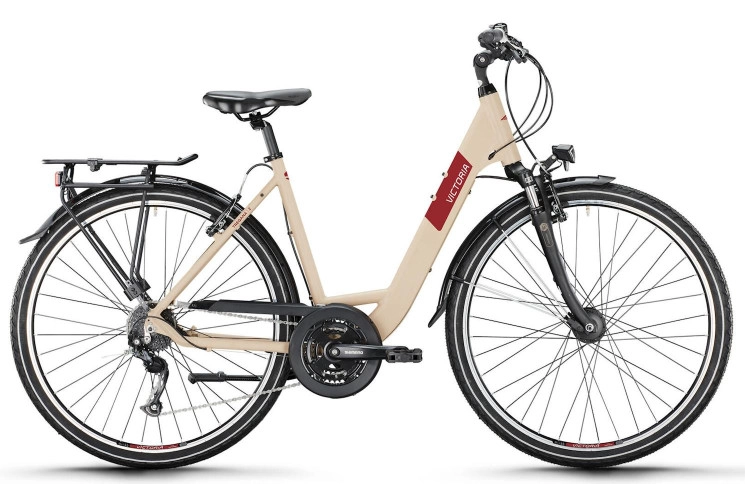 VICTORIA Trekkingfiets TREQANA 2 28"/56cm-L/24/grijsbeige mat/02986065