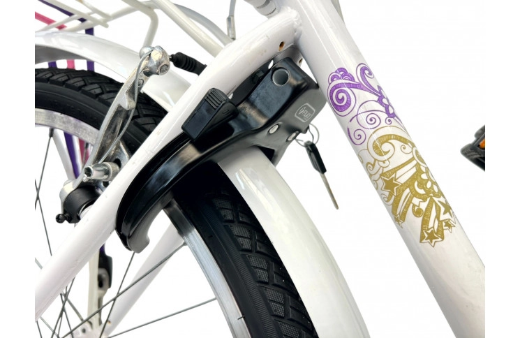 Meisjesfiets Fleur M/al/Wit/24/stad/f34